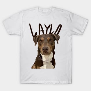 Layla Dog with name T-Shirt